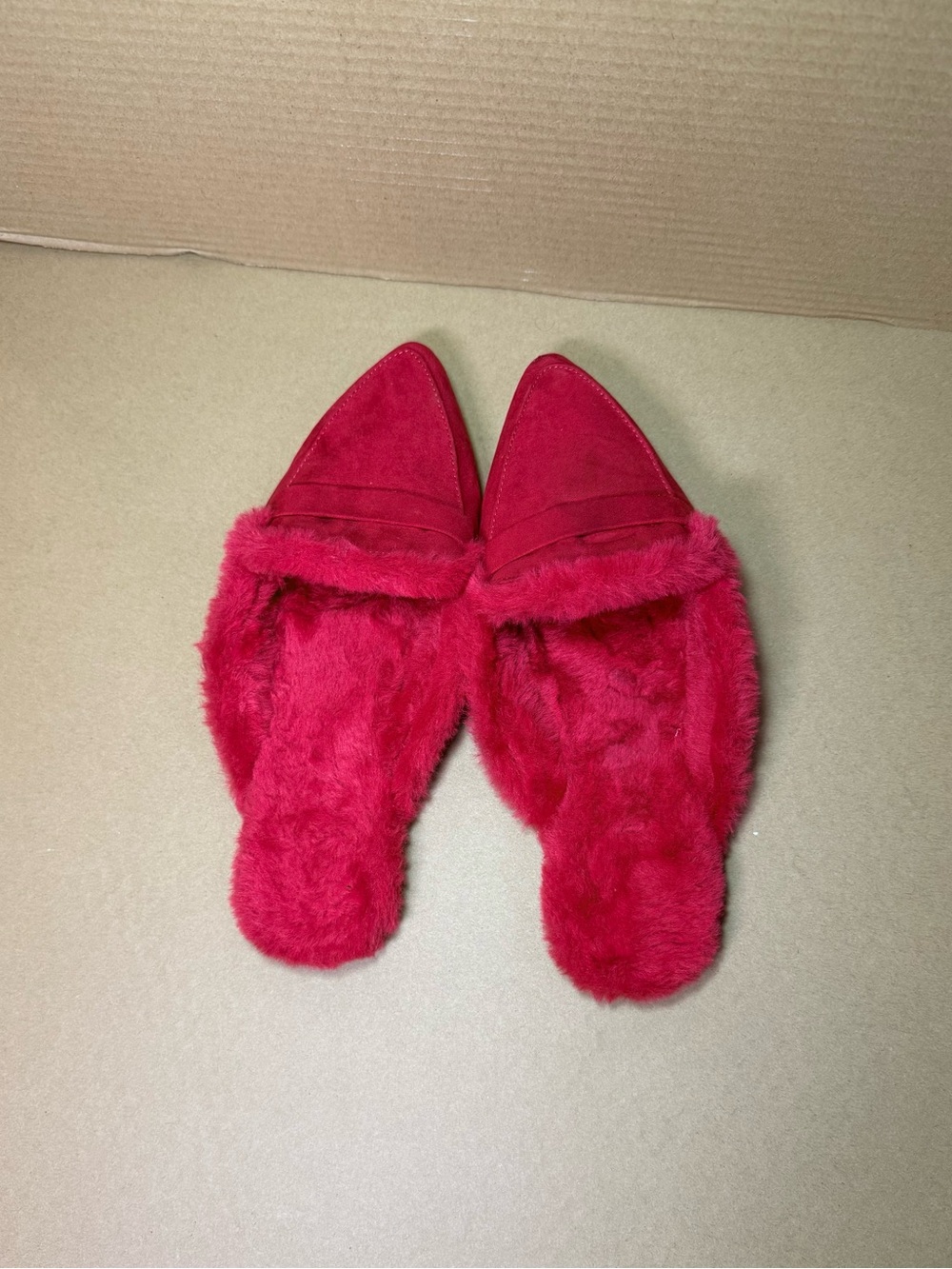 BAMBOO Faux Fur Pointed Mules